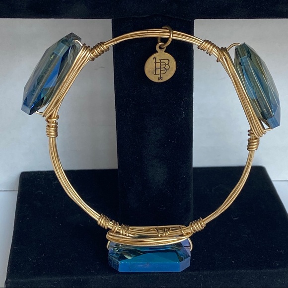 Bourbon & Boweties Gold Plated Bangle Bracelet - Picture 6 of 10